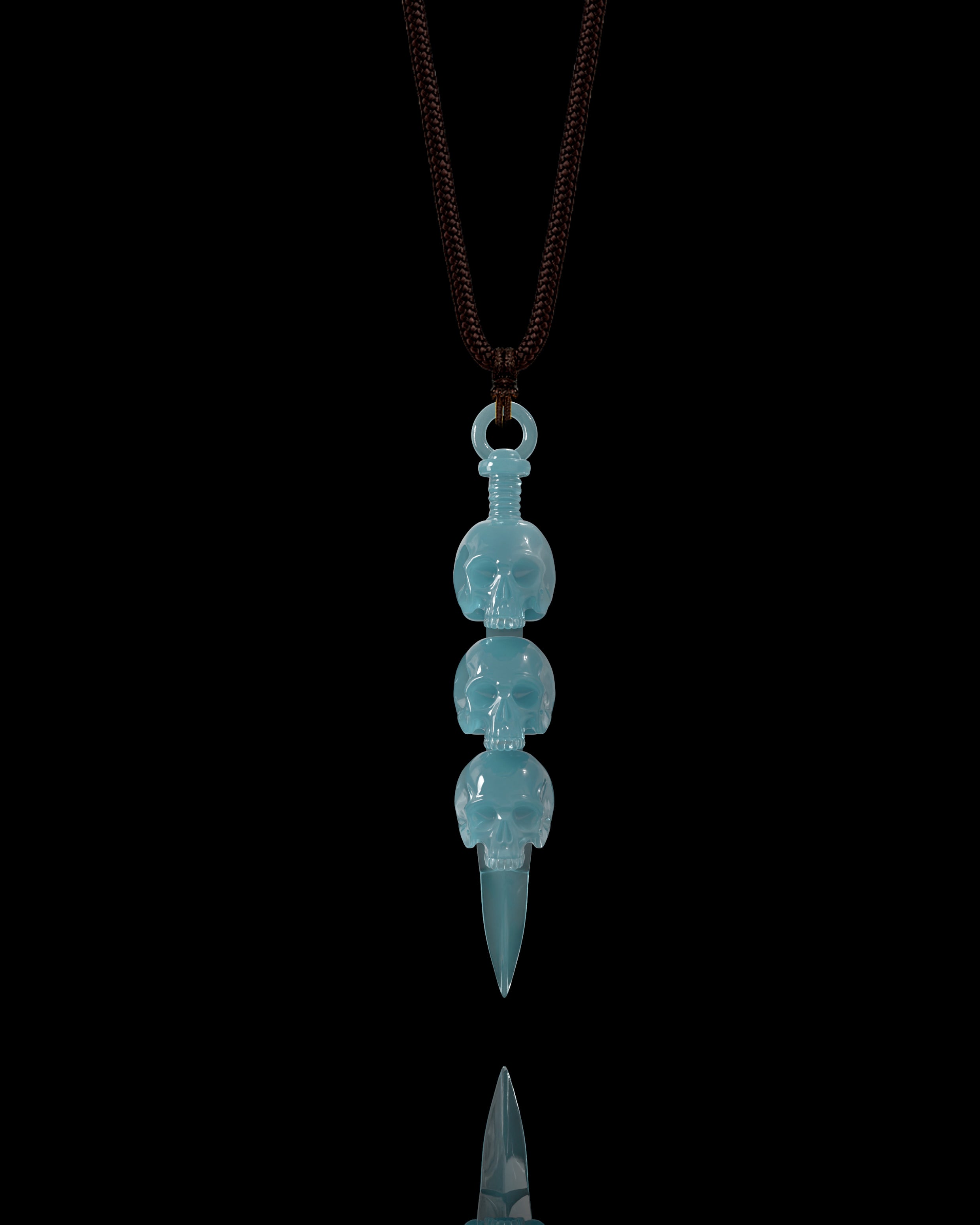 Trine Wisp Pendant In Mayan Blue Jade