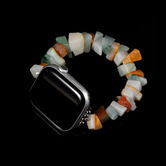 Tumbled Chroma Watch Straps In Rough Jade - JadeChains