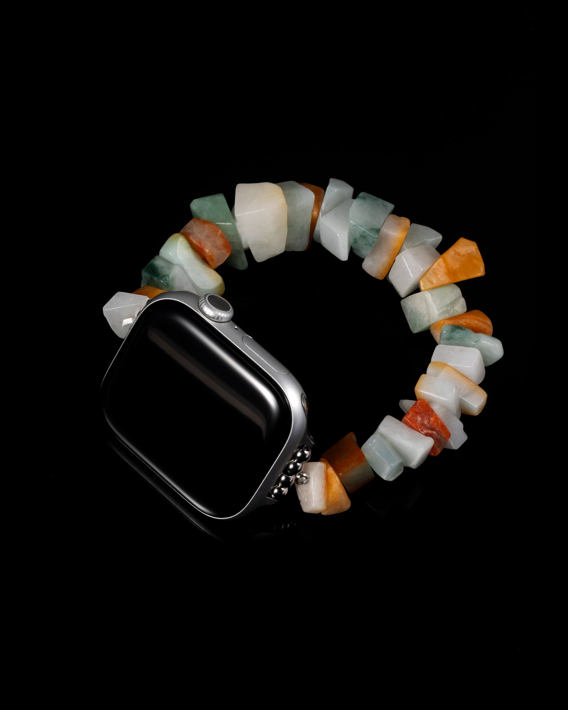 Tumbled Chroma Watch Straps In Rough Jade - JadeChains
