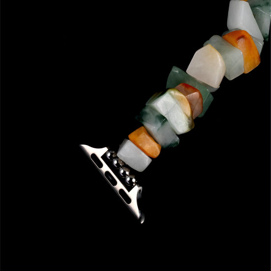 Tumbled Chroma Watch Straps In Rough Jade - JadeChains