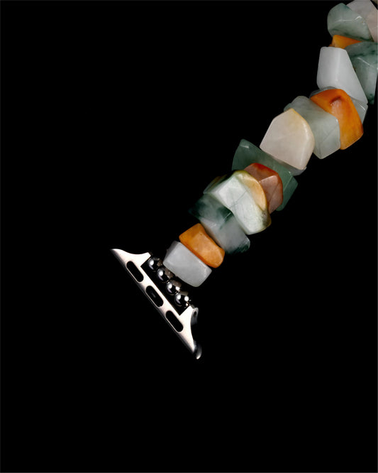 Tumbled Chroma Watch Straps In Rough Jade - JadeChains