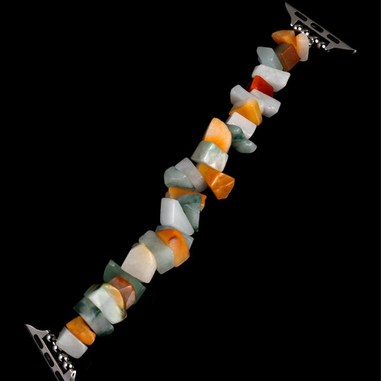 Tumbled Chroma Watch Straps In Rough Jade - JadeChains