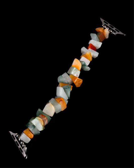 Tumbled Chroma Watch Straps In Rough Jade - JadeChains