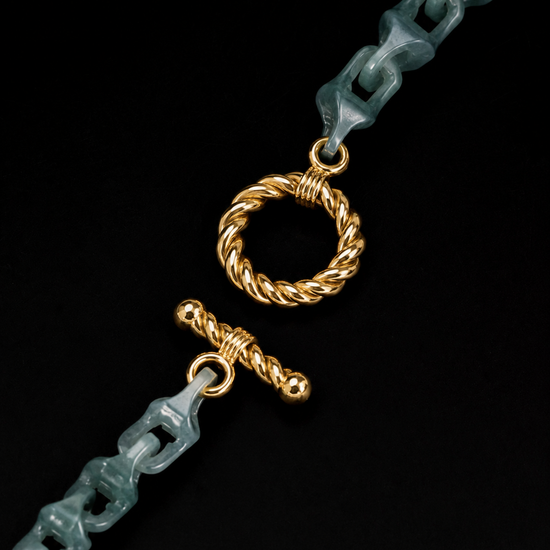 Veridian Vertebrae Bracelet In Green Guatemalan Jade - JadeChains