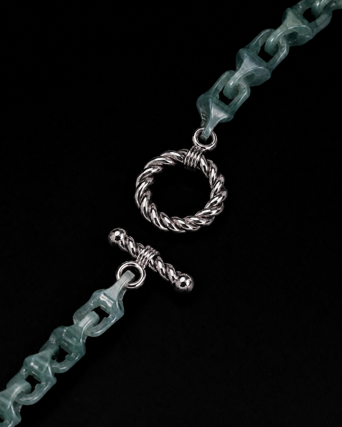 Veridian Vertebrae Bracelet In Green Guatemalan Jade - JadeChains