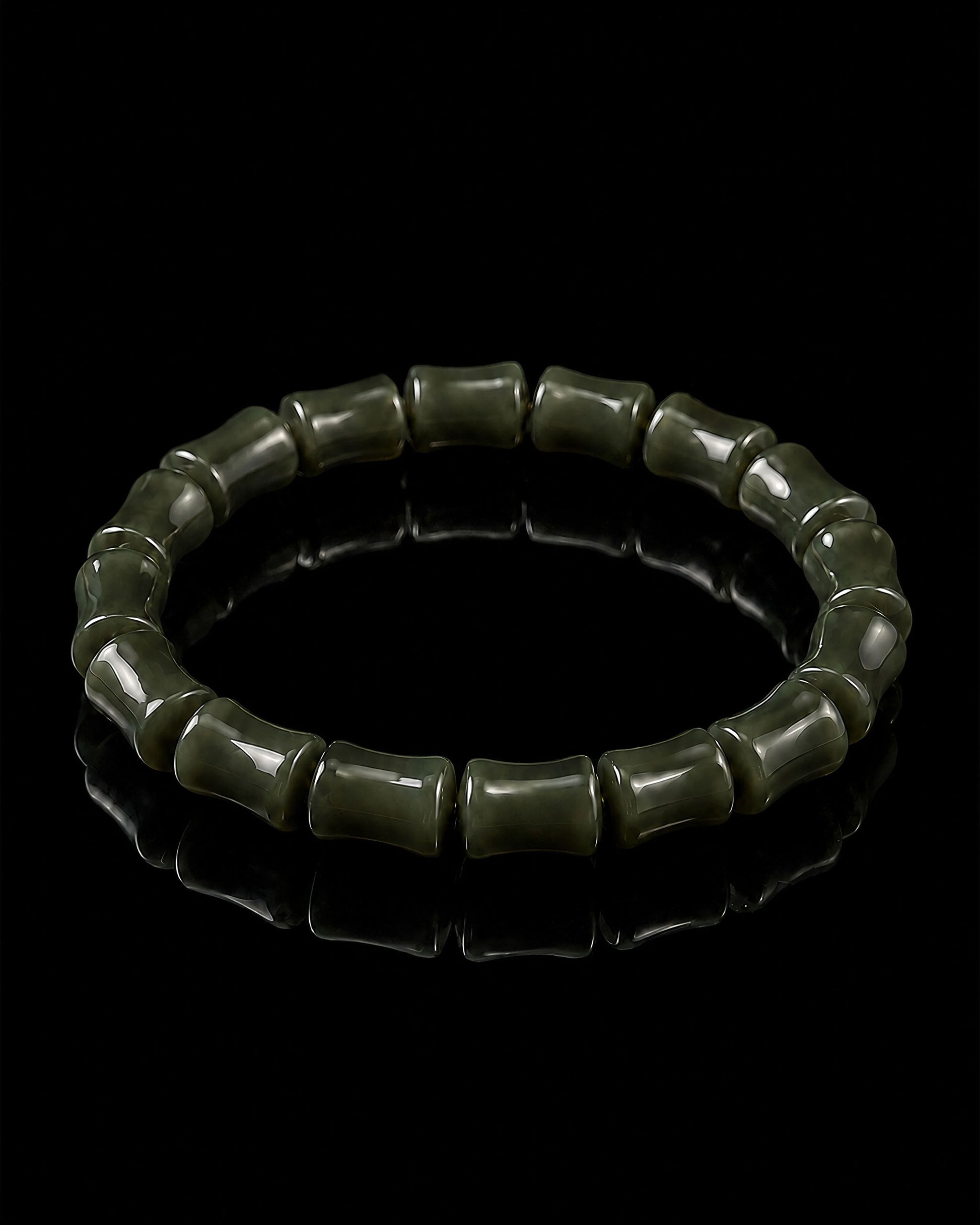 Verdant Vertebrae Bracelet In Nephrite - JadeChains