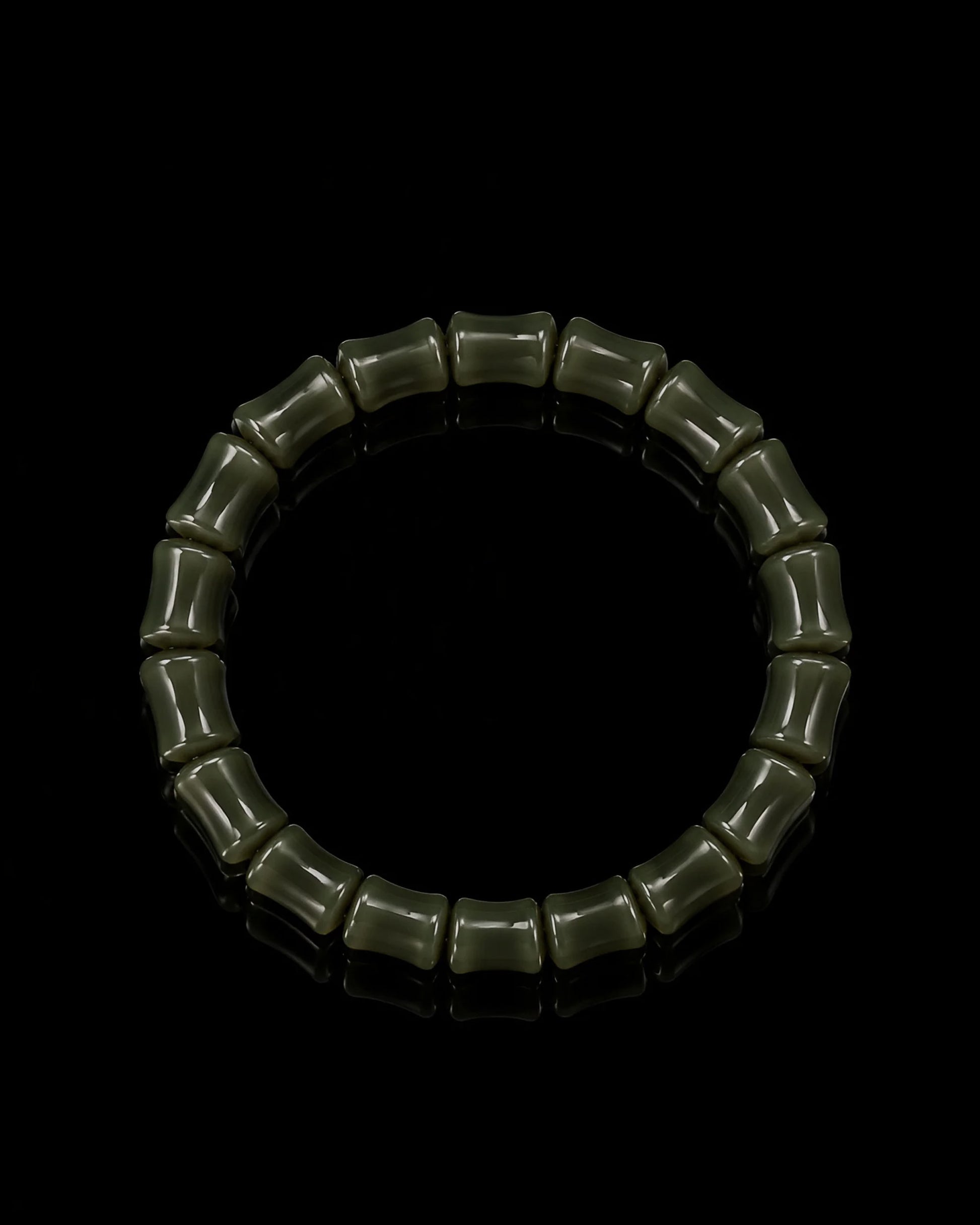 Verdant Vertebrae Bracelet In Nephrite - JadeChains