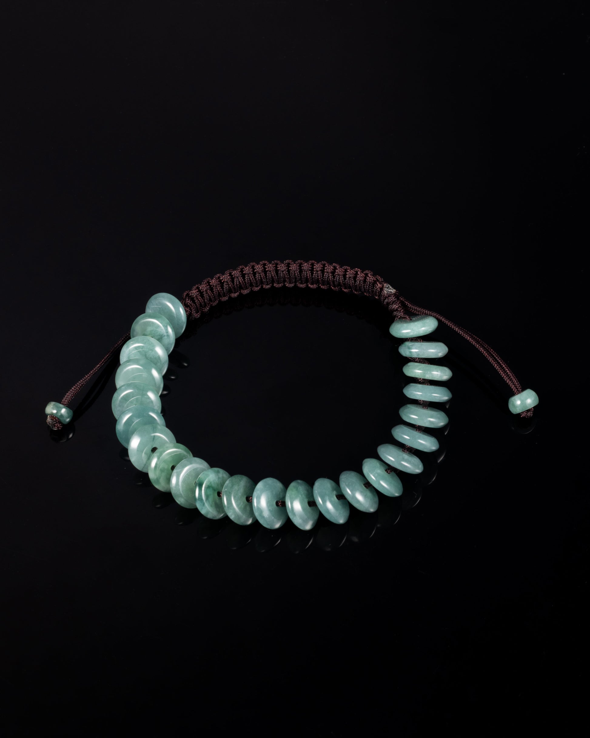 Woven Disc Bracelet In Guatemalan Jade - JadeChains